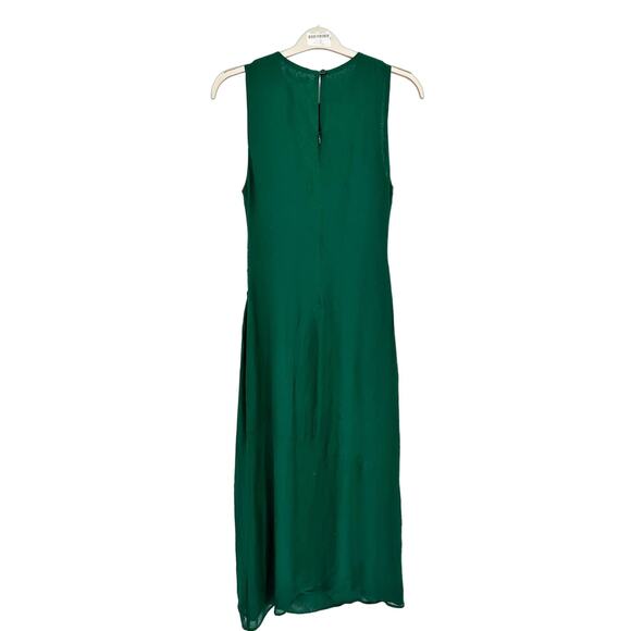 Reformation Ledger Chiffon Sleeveless Slit Midi Dress in Sycamore Green Sz 6 NWT - Picture 3 of 6